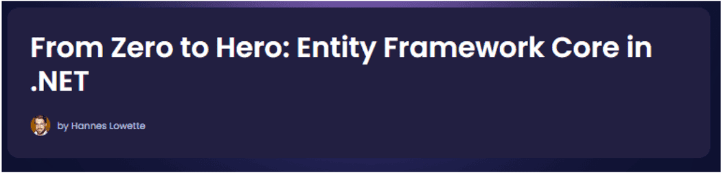 [dometrain] От новичка до мастера: Entity Framework Core в .NET